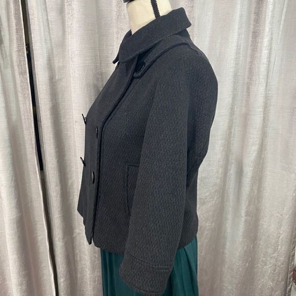 🌟 G.E.T. Dark Gray Wool Peacoat Swing Coat - Picture 5 of 9